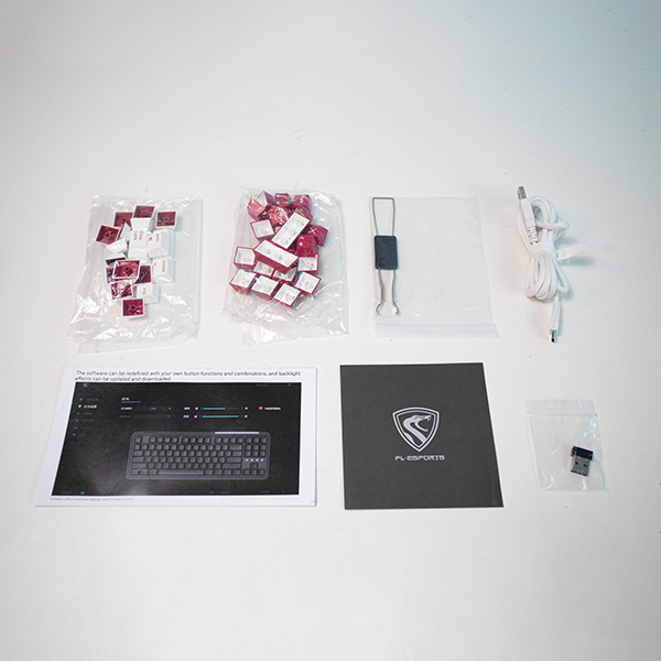 Bàn phím cơ FL-Esports CMK87SAM 3 Mode Wireless Metal Heart Kailh Box Red switch