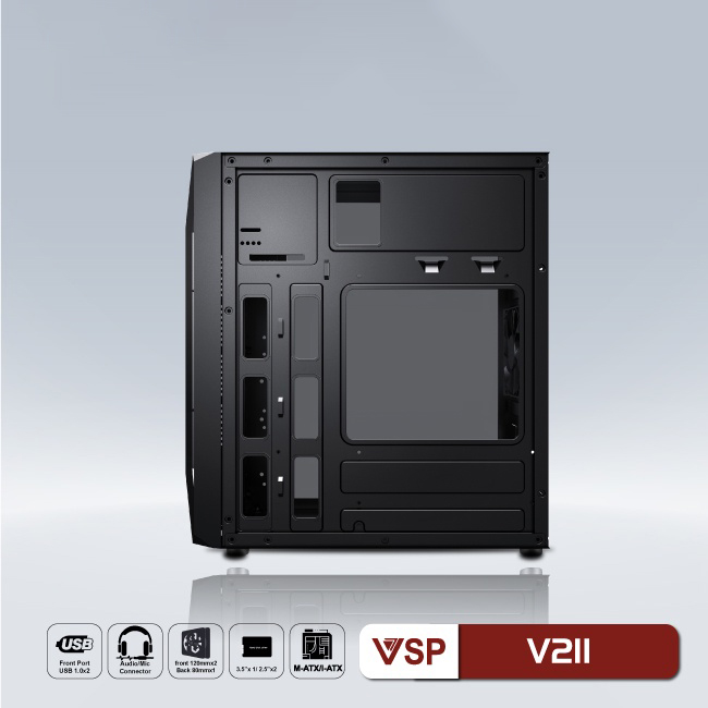Case VSP V211 Có Sẵn LED RGB Nắp Hông Kính Cường Lực