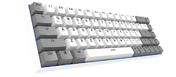 Bàn phím cơ FL-Esports F12 RGB White and Grey