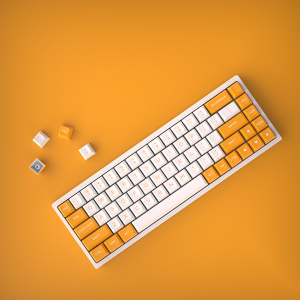 Bàn phím cơ FL-Esports FL680SAM Banana Wireless Gateron Cap White switch