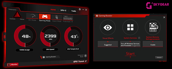 Theo dõi điều chỉnh với hiệu chỉnh GPU Tweak II