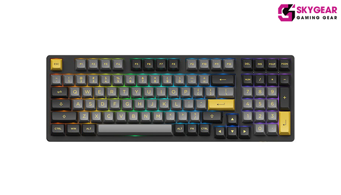 Bàn phím cơ AKKO 3098N Multi-modes Black Gold