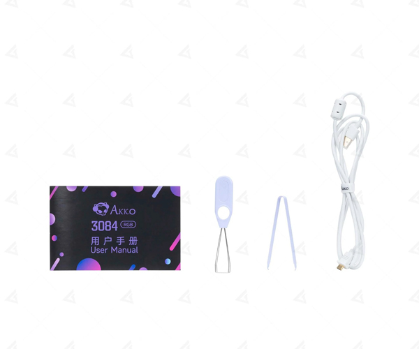 Bàn phím cơ AKKO 3084 v2 RGB - White  Akko CS Jelly Purple switch