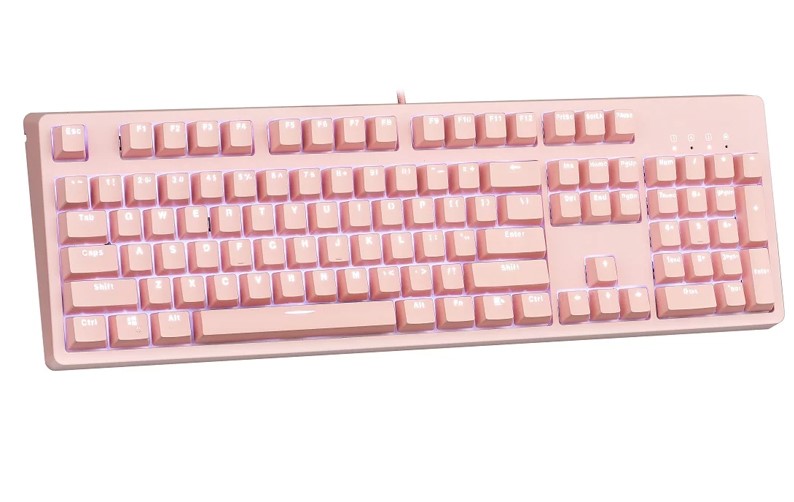 Bàn phím cơ E-DRA EK3104 Dream Pink Huano Blue switch