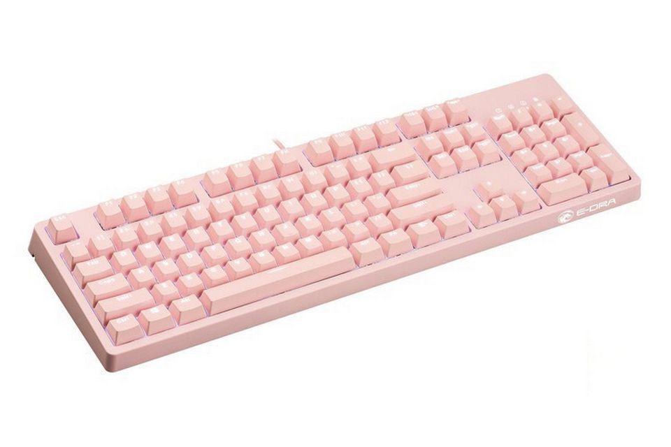 Bàn phím cơ E-DRA EK3104 Dream Pink Huano Blue switch