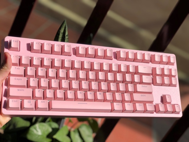 Bàn phím cơ E-DRA EK387 Dream Pink Huano Blue switch
