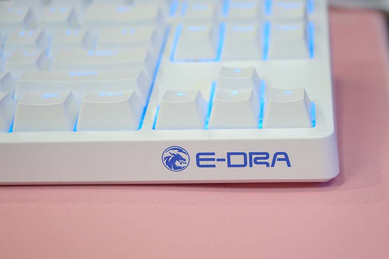 Bàn phím cơ E-DRA EK387 Ice White Huano Red switch