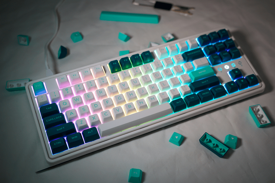 Bàn phím cơ FL-Esports CMK87 ice mint Kailh Box Cool Mint switch