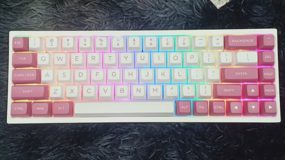Bàn phím cơ FL-Esports FL680SAM Peach Wireless Gateron Cap White switch