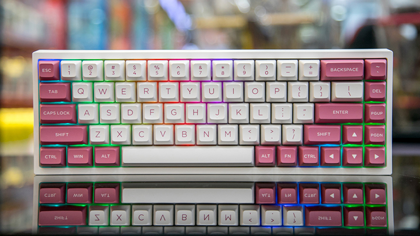 Bàn phím cơ FL-Esports FL680SAM Peach Wireless Gateron Cap White switch