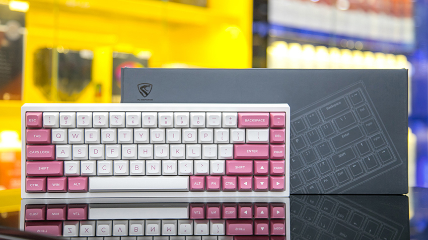 Bàn phím cơ FL-Esports FL680SAM Peach Wireless Gateron Cap White switch