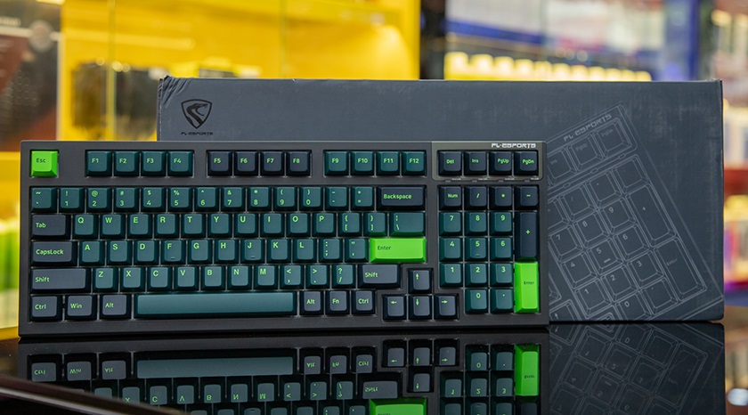 Bàn phím cơ FL-Esports FL980CP Sound Wave Green Kailh Box Rosa switch