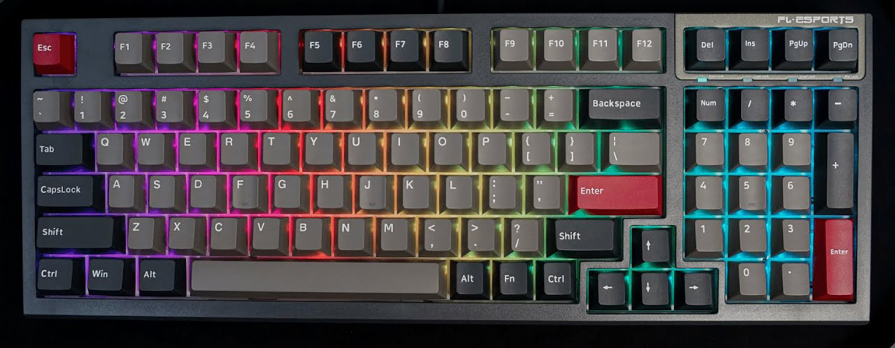 Bàn phím cơ FL-Esports FL980CPSRetro Grey Kailh Box Brown switch