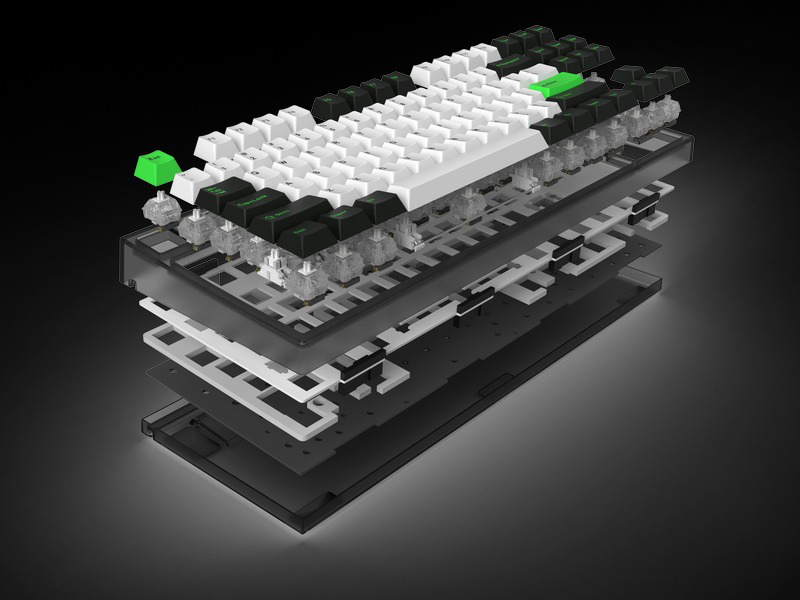 Bàn phím cơ FL-Esports GP108CP Blackish Green - Gasket Mount