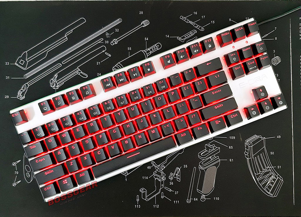 Bàn phím cơ E-Dra EK3087 Red Switch