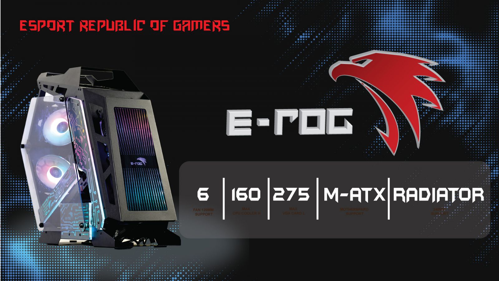 CASE VSP ESPORT REPUBLIC OF GAMERS ES8 - Black