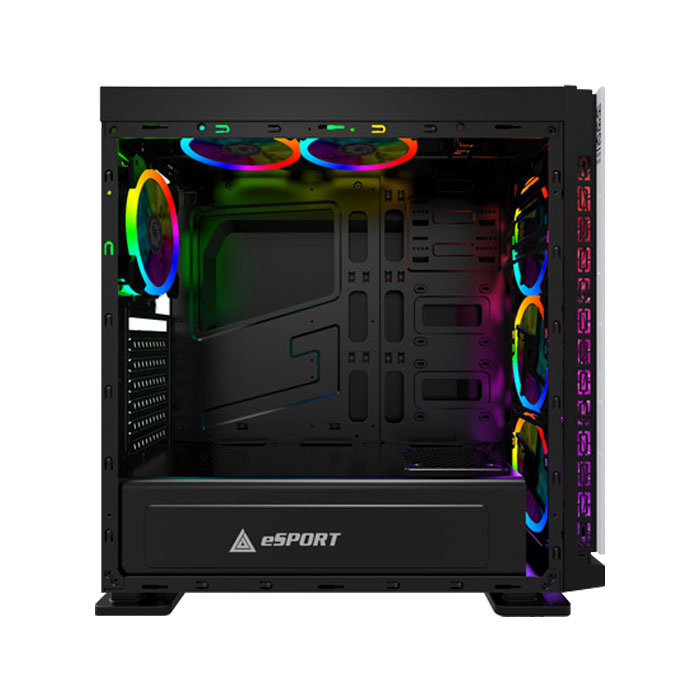 Case V3-607 Gaming 2 Mặt Kính Cường Lực