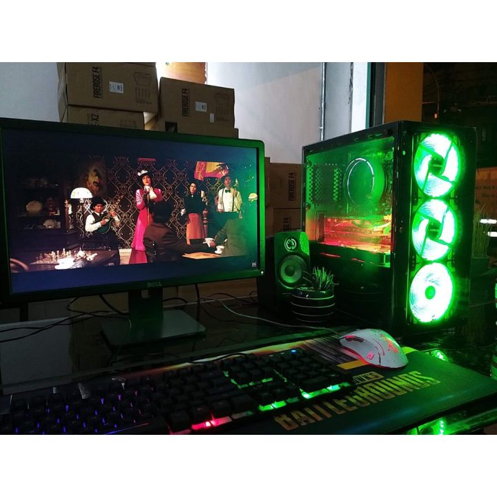 Case V3-607 Gaming 2 Mặt Kính Cường Lực
