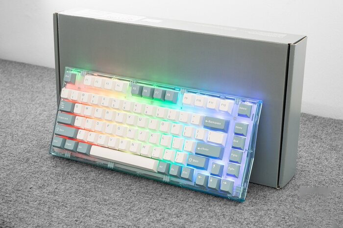 Bàn phim cơ FL-Esports Q75 3 Mode Wireless Gasket Mount Blue Haze Kailh Box Cool Mint switch