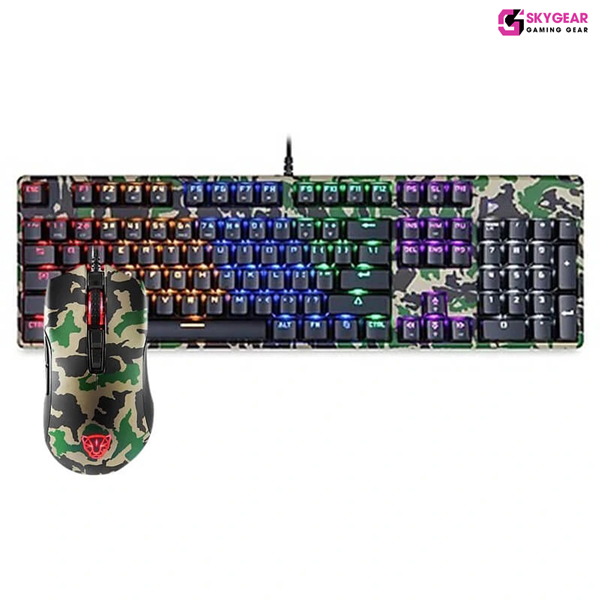 COMBO PHÍM CHUỘT MOTOSPEED GS700 (CAMO GREEN)