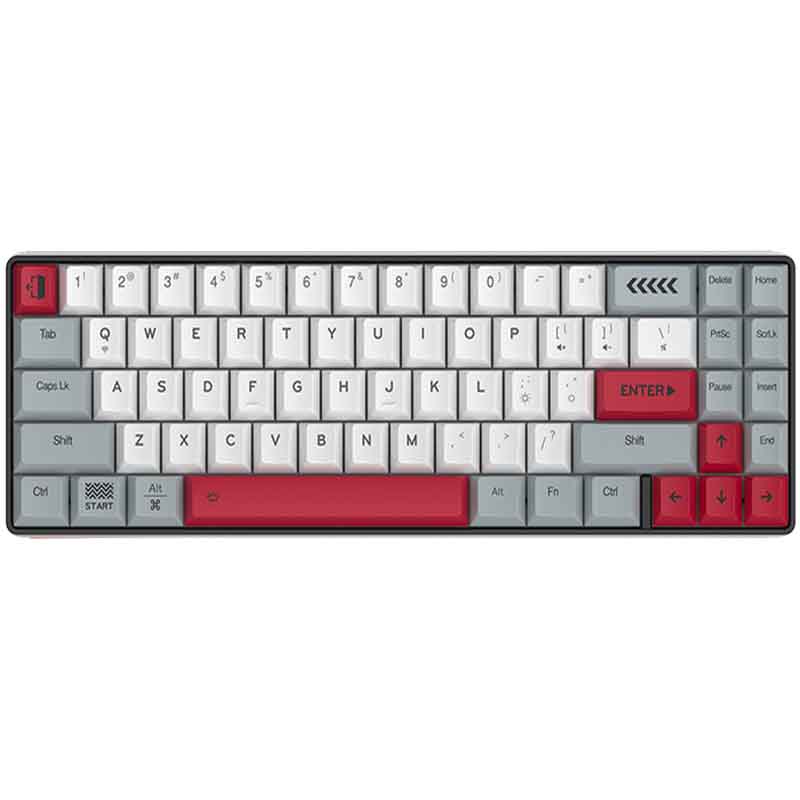 Bàn phím cơ DareU EK871 Grey White Bluetooth Brown switch