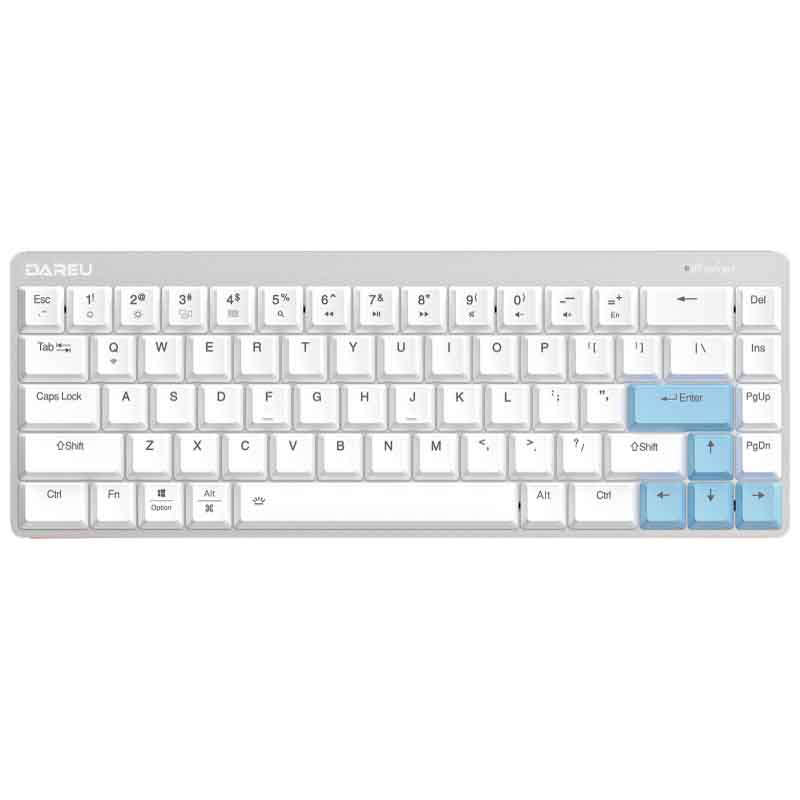 Bàn phím cơ không dây DAREU EK868 WHITE 68KEY