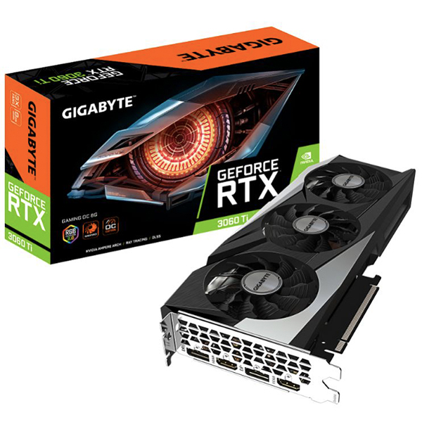 VGA GIGABYTE GeForce RTX 3060 Ti GAMING OC 8G (rev. 2.0) (GV-N306TGAMING OC-8GD)