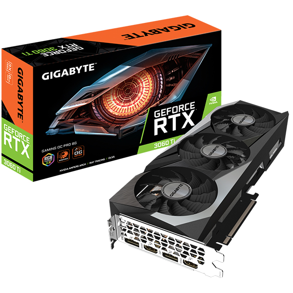 VGA GIGABYTE GeForce RTX 3060 Ti LHR GAMING OC PRO 8G (GV-N306TGAMINGOC PRO-8GD)