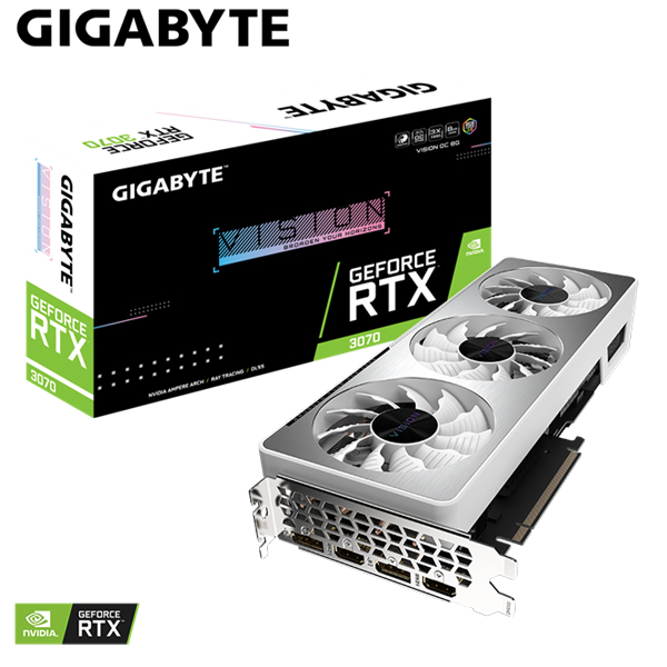 VGA GIGABYTE GeForce RTX 3070 VISION (rev. 2.0) (GV-N3070VISION OC-8GD) 