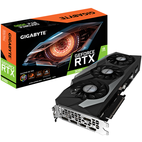 VGA GIGABYTE GeForce RTX 3080 GAMING OC 10G (rev. 2.0) (GV-N3080GAMING OC-10GD)