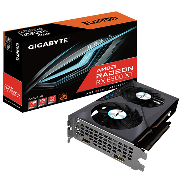 VGA Gigabyte Radeon™ RX 6500 XT EAGLE 4G (GV-R65XTEAGLE-4GD)