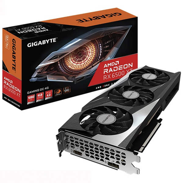 VGA Gigabyte Radeon™ RX 6500 XT GAMING OC 4G (GV-R65XTGAMING OC-4GD)