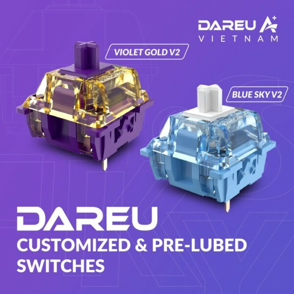 SWITCH DAREU VIOLET GOLD V2 (TACTILE)