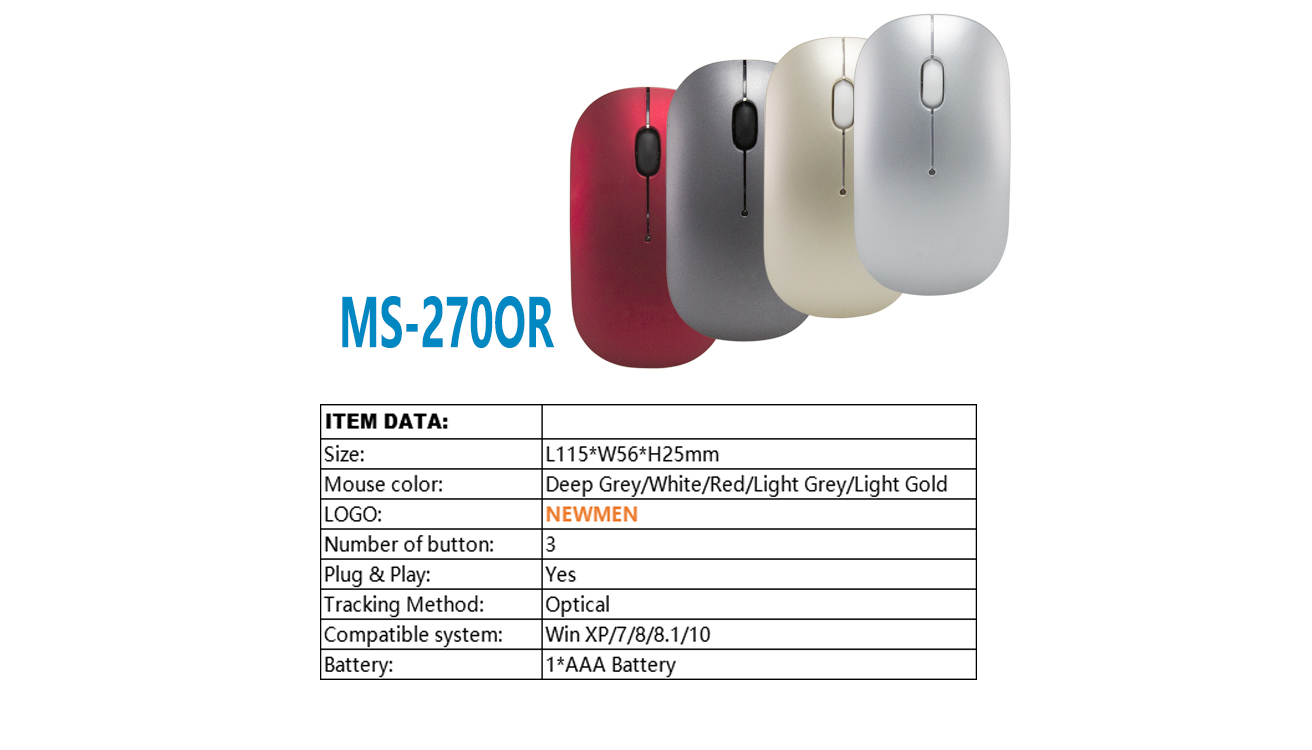 Thiết kế trên chuột máy tính F270.