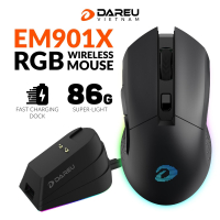 Chuột DareU EM901X RGB Superlight Wireless Black