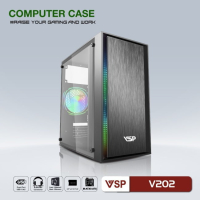 Case VSP V202 (Chuẩn mATX) Nắp Hông Trong Suốt